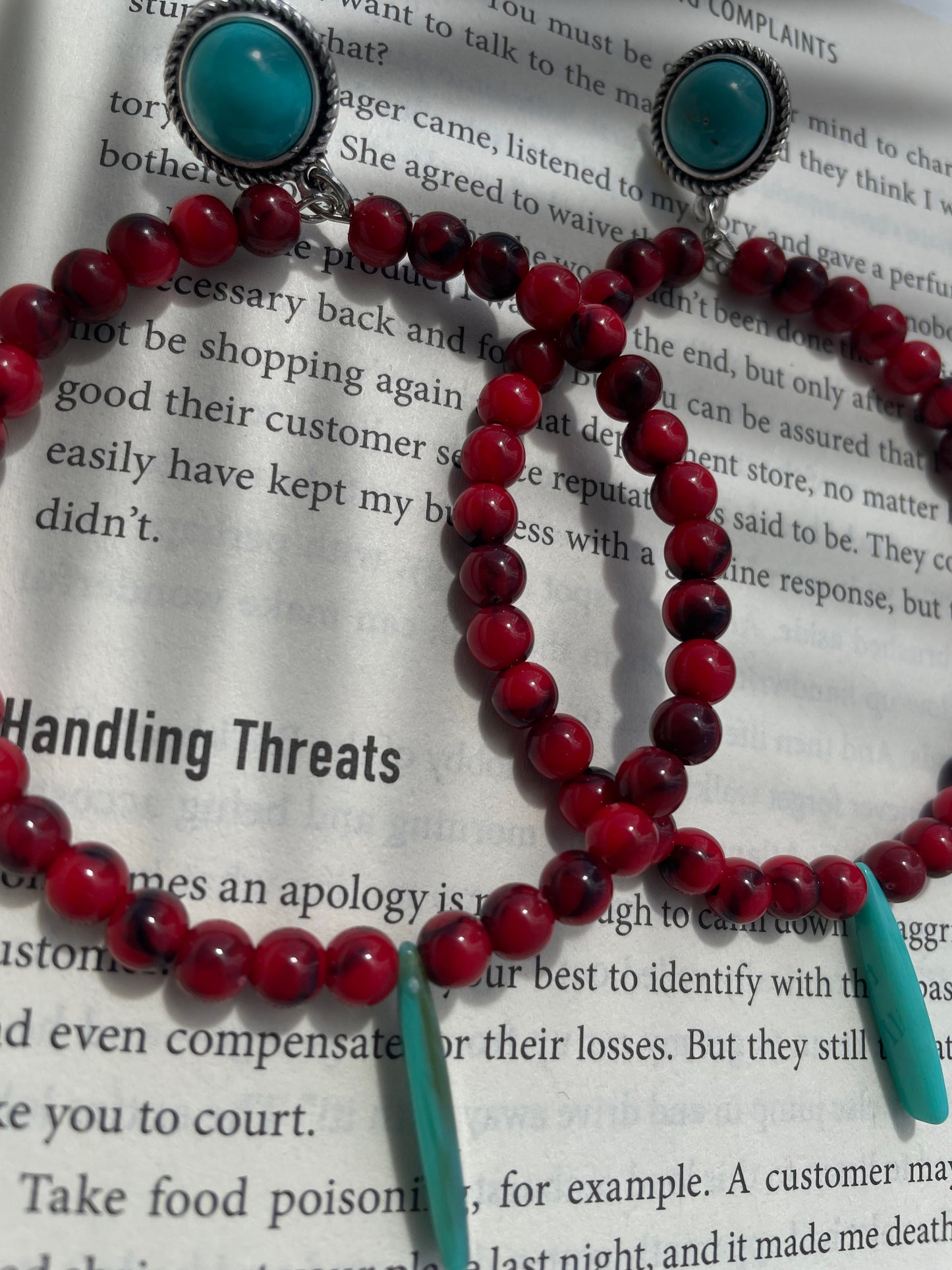 Navajo Turquoise Hoop Earrings