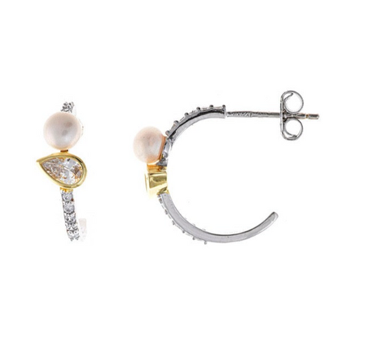 Fresh water pearl hoop